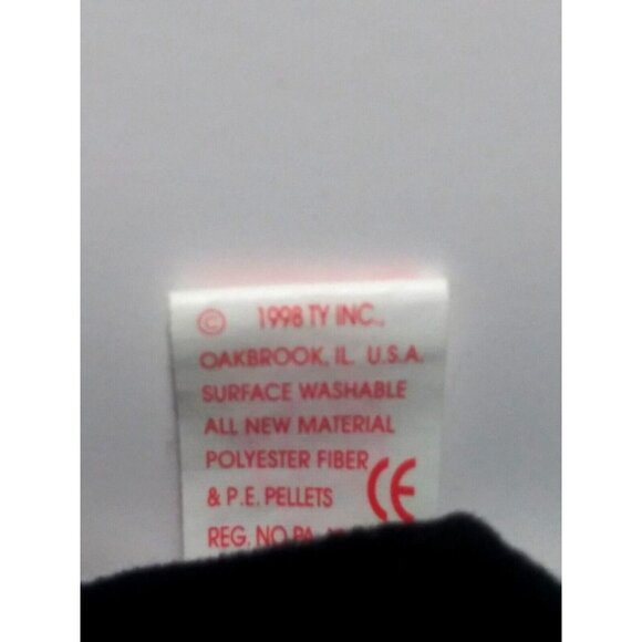 Retired Rare Fortune Beanie Baby (Tag Error!) the Panda bear white black plush - Picture 4 of 7